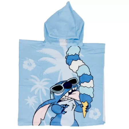 Stitch poncho ijsjes 55 x 110 cm - polyester