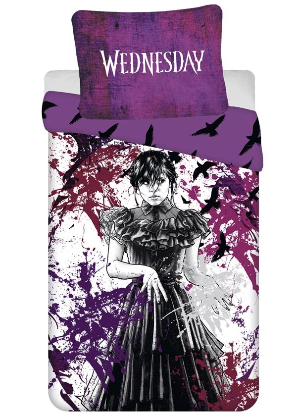 Wednesday Dekbedovertrek - Raven - 140 x 200 cm (70 x 90 cm) - polyester