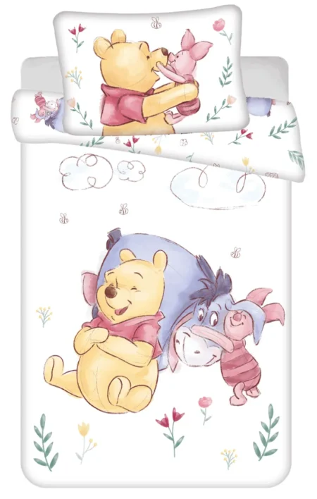 Winnie The Pooh knorretje  en Iejoor dekbedovertrek 100 x135 cm - Katoen