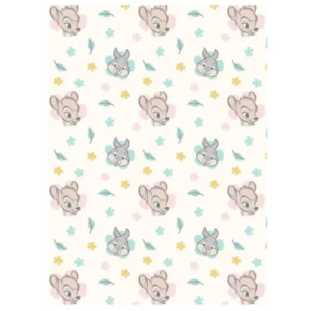 Bambi en Stampertje fleece plaid 110 x 150 cm flanel