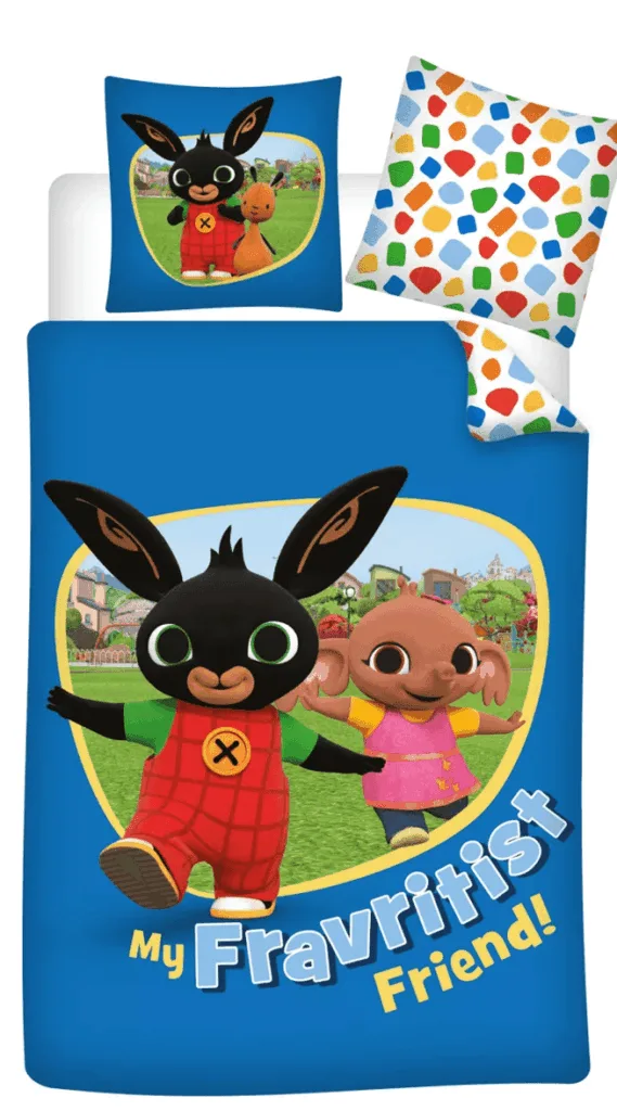 Bing en Sula peuterdekbedovertrek - 100 x 135 cm - Katoen blauw