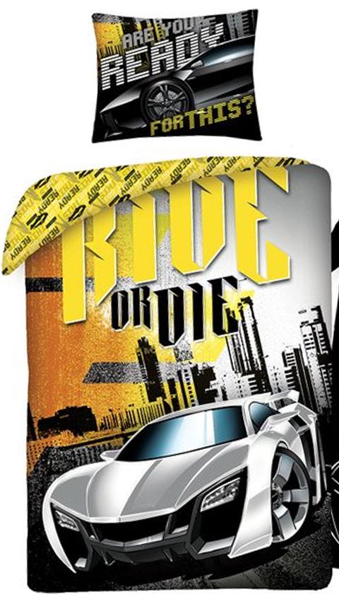 The Fast and the Furious Dekbedovertrek Ride or Die Glow in the Dark - 140 x 200 cm - Katoen  - 70 x 90 cm