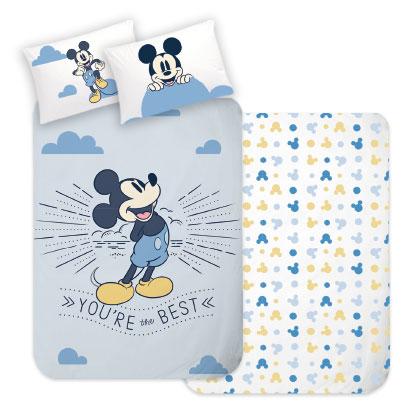 Mickey Mouse Peuterdekbedovertrek blauw   - 100 x 135 cm - Katoen