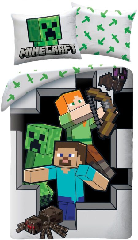 Minecraft Dekbedovertrek Sword  - 140 x 200 cm - Katoen (70 x 90 cm)