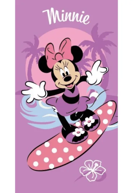 Minnie Mouse strandlaken Surfing 70 x 140 cm paars