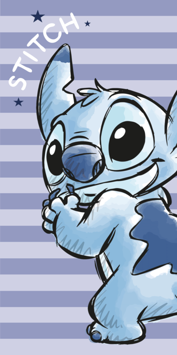 Stitch strandlaken paars  70 x 140 cm polyester - pre order