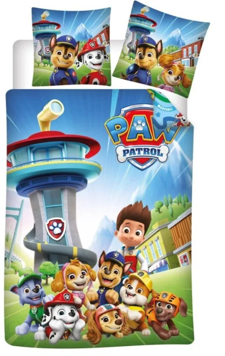 Paw Patrol dekbedovertrek pups polykatoen 140 x 200 cm - 65 x 65 cm