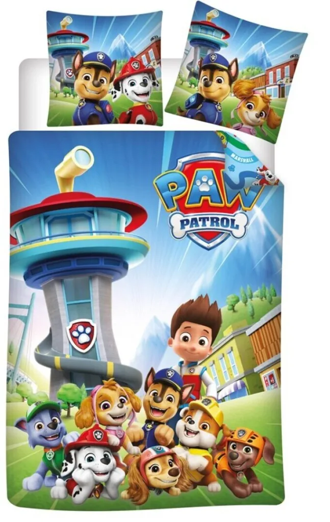 Paw Patrol dekbedovertrek pups polykatoen 140 x 200 cm - 65 x 65 cm
