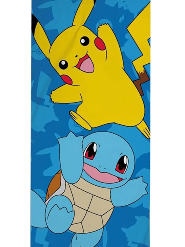 Pokemon strandlaken Pikachu en squrtlke 70 x 140 cm - katoen
