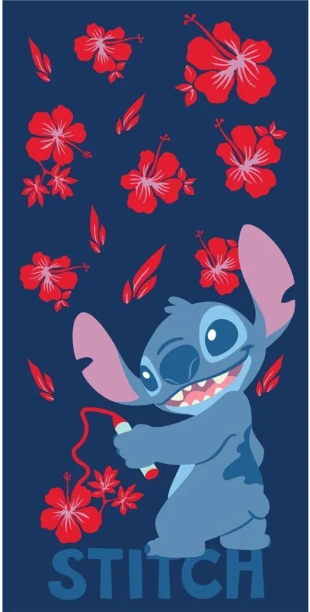 Stitch strandlaken Flowers  70 x 140 cm Katoen