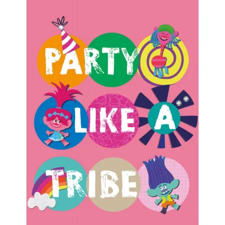 Trolls Fleece plaid Part like a Tribe  100 x 150 cm