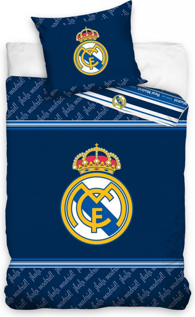 Voetbal Real Madrid Dekbedovertrek - Eenpersoons - 140 x 200 cm - Blauw