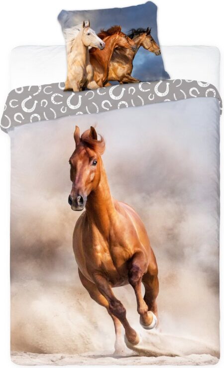 Animal Pictures Dekbedovertrek galopperend Paard - 140 x 200 cm - Katoen