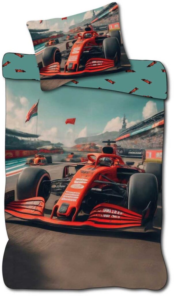Formule 1 Race Dekbedovertrek - 140 x 200 cm - Katoen - 70 x 90 cm
