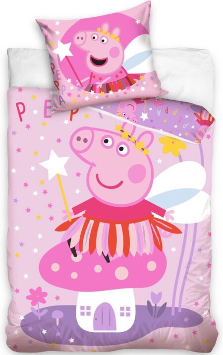 Peppa Pig dekbedovertrek ballerina 140 x 200 cm - 70 x 90 cm - katoen