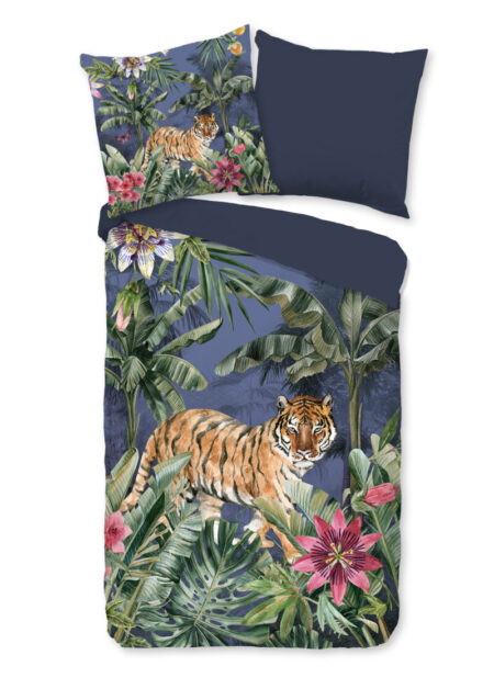 Pure Dekbedovertrek "tijger in de jungle" - Multi - (135x200 cm) - Microfiber