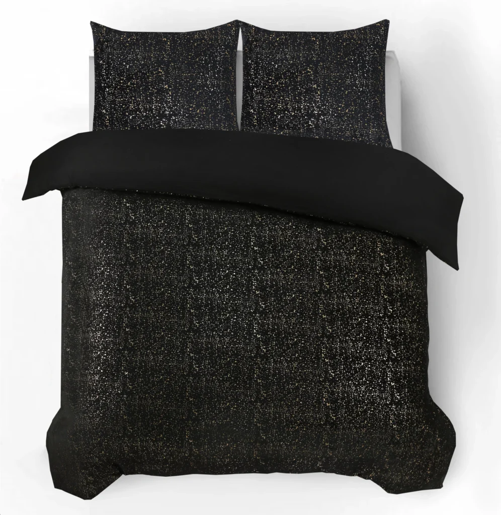 Sleeptime Glamour Flanel Sprankle Foil Zwart 240 x 200/220 cm