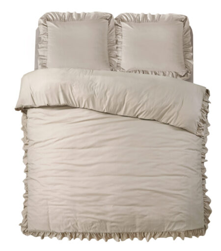 Sleeptime Ruffles Taupe 200 x 200/220 cm