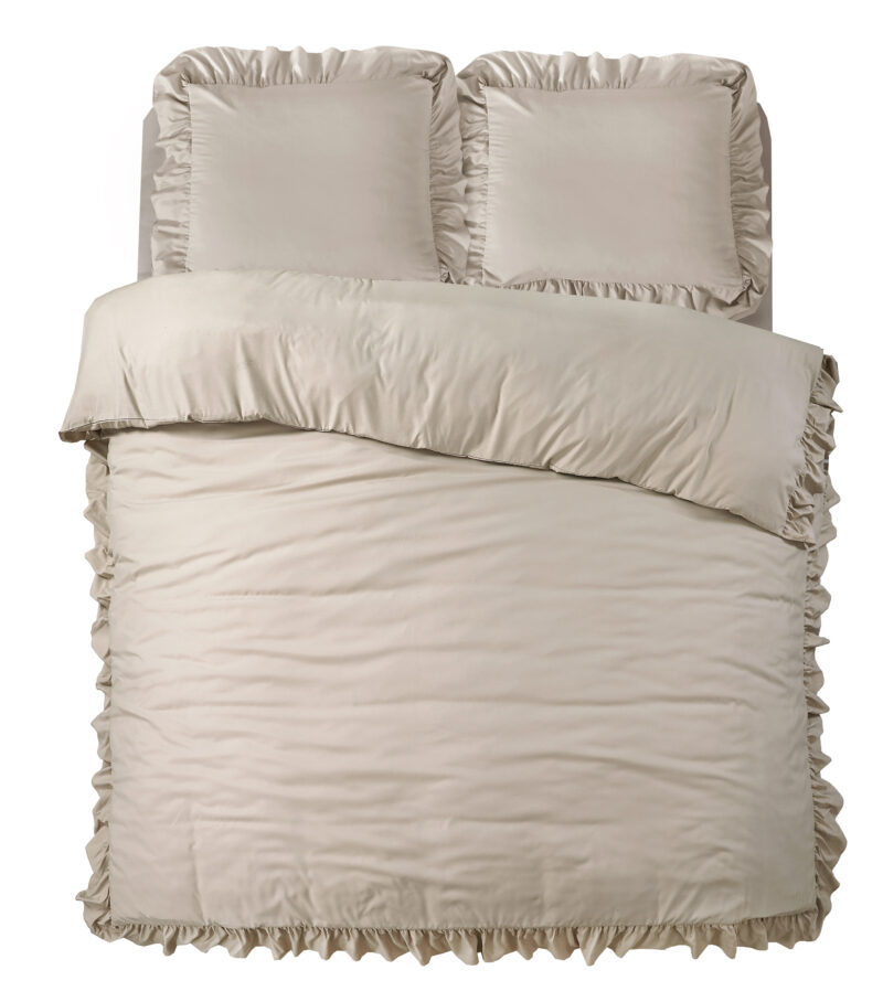 Sleeptime Ruffles Taupe 240 x 200/220 cm