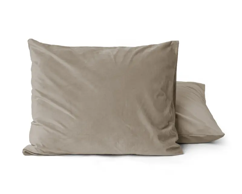 Sleeptime Velvet 2 in 1 kussenslopen Taupe 60 x 70 cm