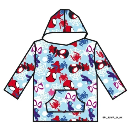 SpiderMan hoodie poncho 7 - 14 jaar - polyester