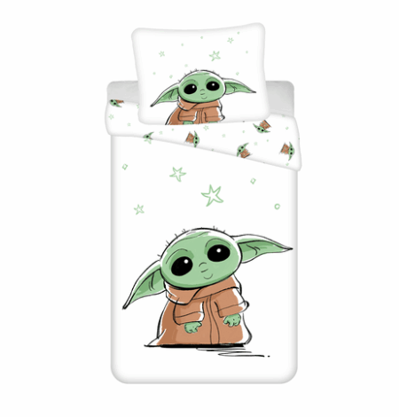Star Wars Dekbedovertrek Baby Yoda- 140 x 200 cm - 70 x 90 cm - Katoen