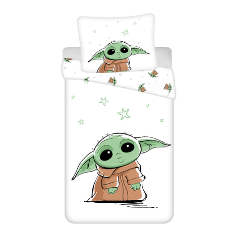 Star Wars Dekbedovertrek Baby Yoda- 140 x 200 cm - 70 x 90 cm - Katoen