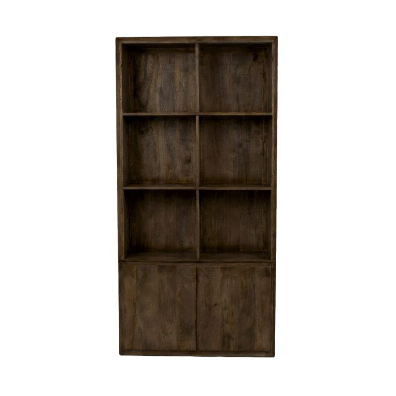 LABEL51 Boekkast Nori - Espresso - Mangohout