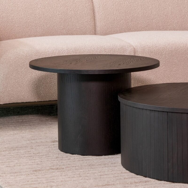 LABEL51 Salontafel Oliva - Zwart - Eiken - 60 cm