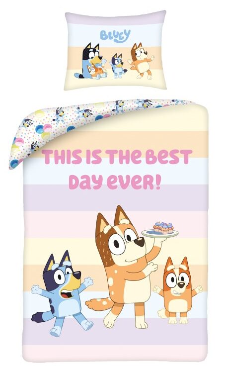 Bluey Dekbedovertrek Best Day Ever 140 x 200 cm - katoen