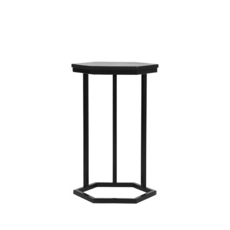 D-MAXX Bijzettafel Slide - Zwart - Mangohout