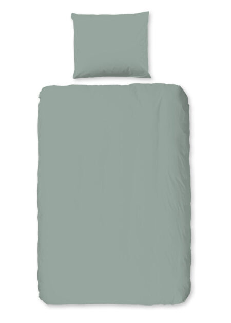 Pure Dekbedovertrek "uni dessin" - Groen - (140x200/220 cm) - Microfiber
