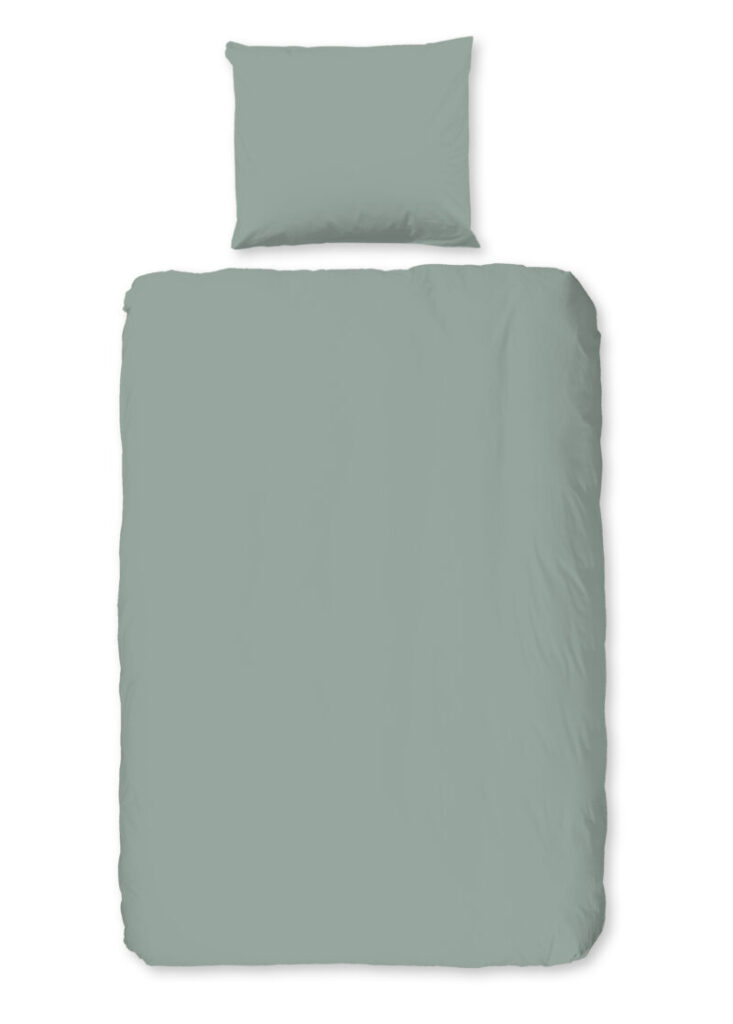Pure Dekbedovertrek "uni dessin" - Groen - (140x200/220 cm) - Microfiber