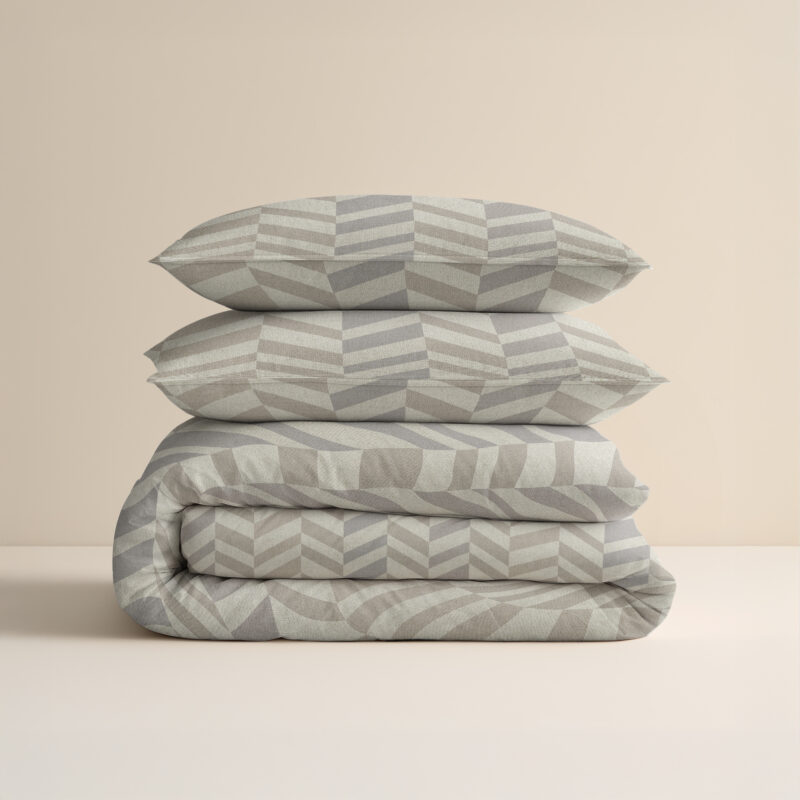 Sleeptime Chevron Beige/Zand 140 x 200/220 cm