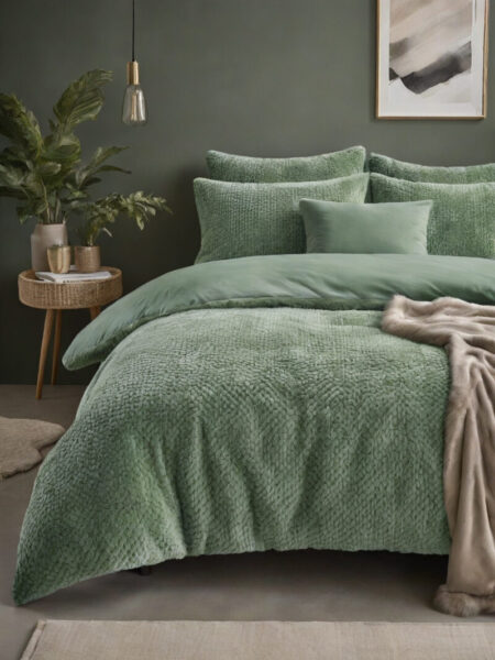 Sleeptime Fur Teddy Groen 240 x 200/220 cm