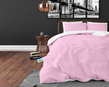 Sleeptime Twin Face Roze/Wit 200 x 200/220 cm