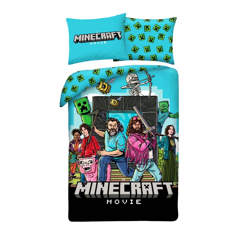 Minecraft Dekbedovertrek A minecraft Movie - 140 x 200 cm - 70 x 90 cm -  Polyester