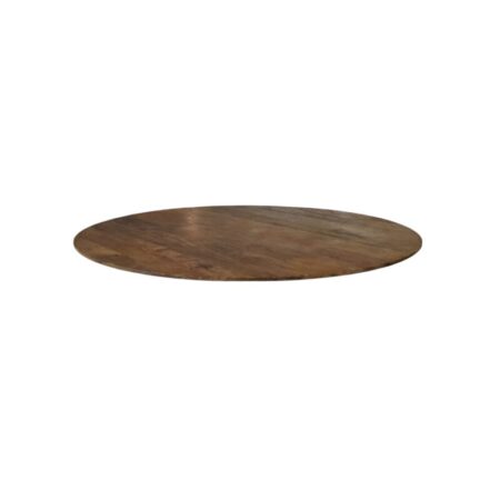 LABEL51 Eetkamertafel Tafelblad Sloppy Edge - Nature Smooth - Mangohout - 120 cm - Rond Sloppy