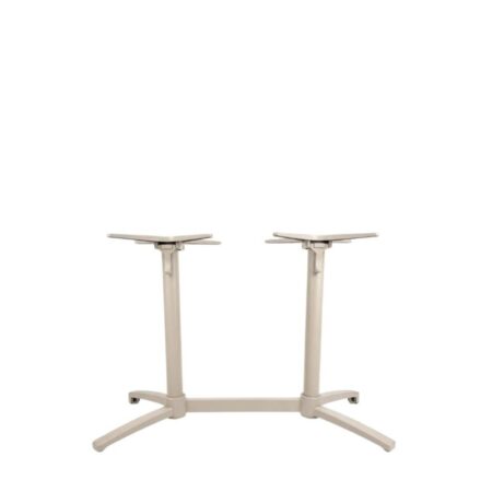 LABEL51 Eetkamertafel Tafelpoot Vouwbaar - Taupe - Metaal - 72 cm - Dubbel