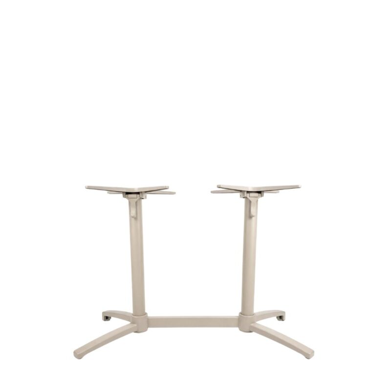 LABEL51 Eetkamertafel Tafelpoot Vouwbaar - Taupe - Metaal - 72 cm - Dubbel