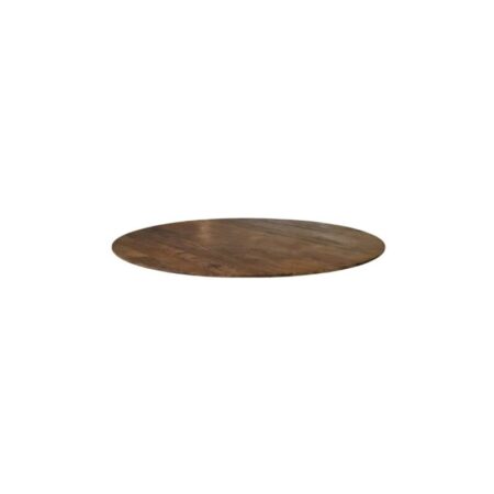 LABEL51 Eetkamertafel Tafelblad Sloppy Edge - Espresso - Mangohout - 110 cm - Rond Sloppy