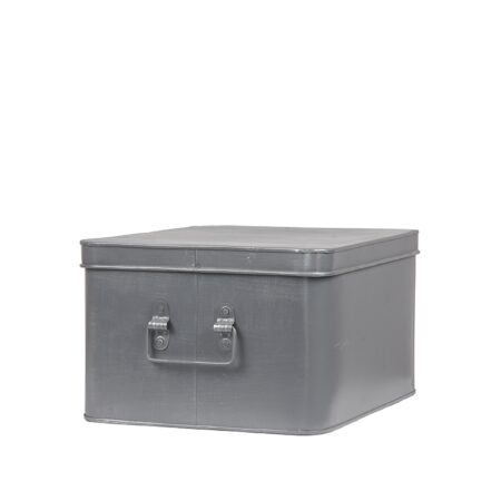 LABEL51 Media Opbergkist - Antiek Grijs - Metaal - XL