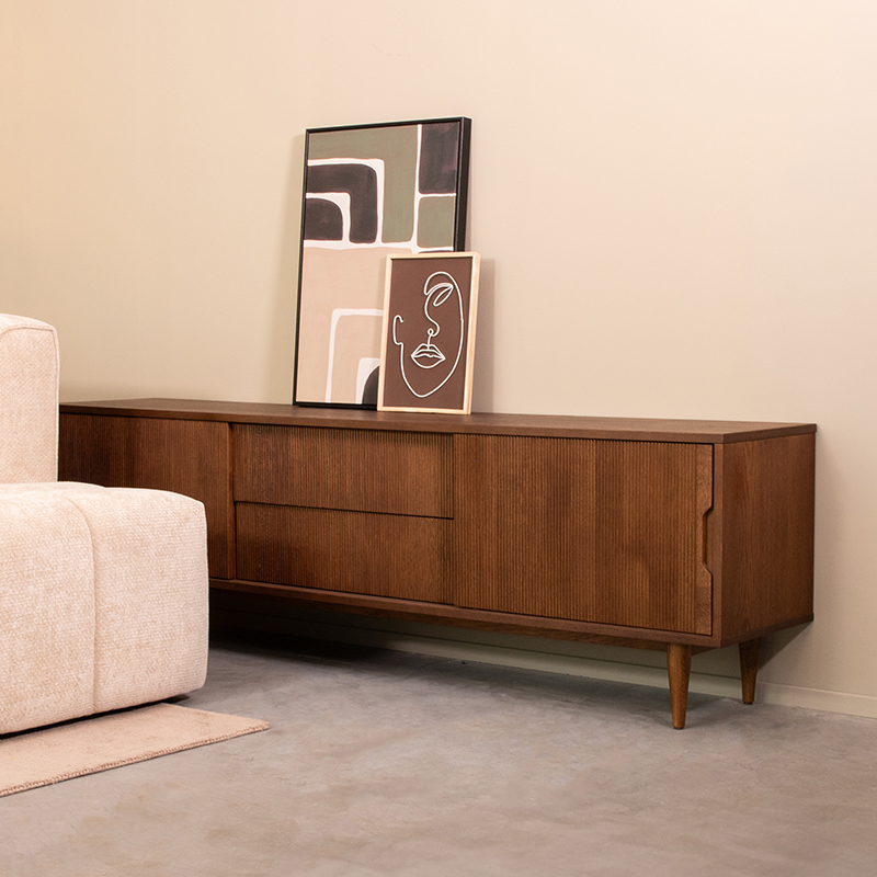 LABEL51 Tv-meubel Jule - Walnoot - Eiken - 200 cm