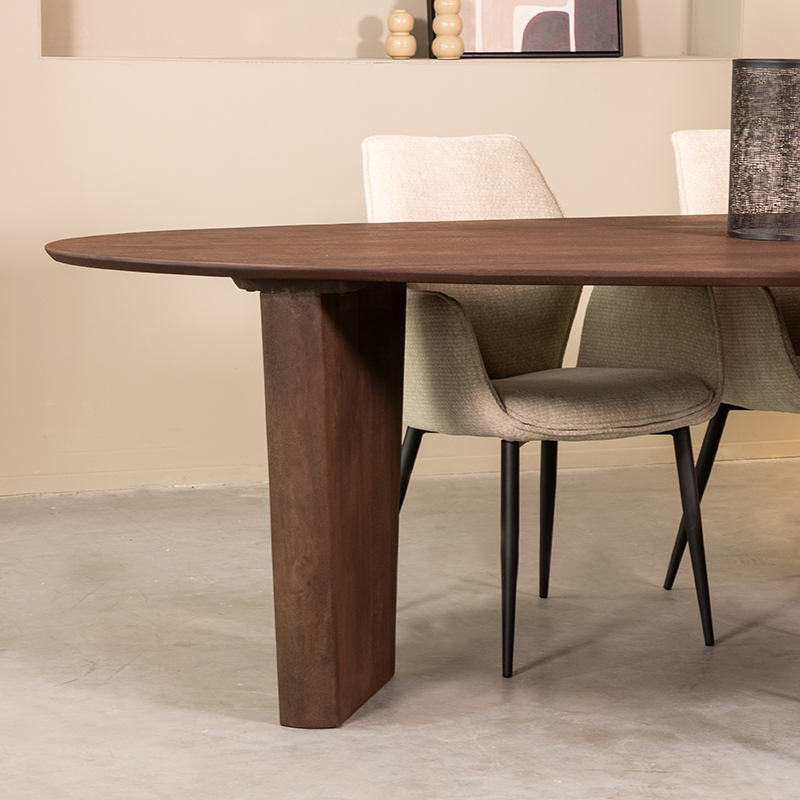 LABEL51 Eetkamertafel Wow - Espresso - Mangohout - 240 cm