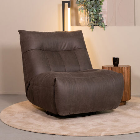 LABEL51 Fauteuil Powernap Station - Antraciet - Micro Suede - One Size