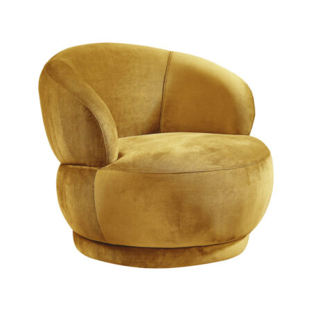 LABEL51 Fauteuil Lobby - Oker - Fluweel - 1-Zits