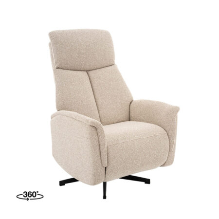 LABEL51 Fauteuil Aarhus - Naturel - Royal Boucle - 2-Motorig
